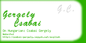 gergely csabai business card